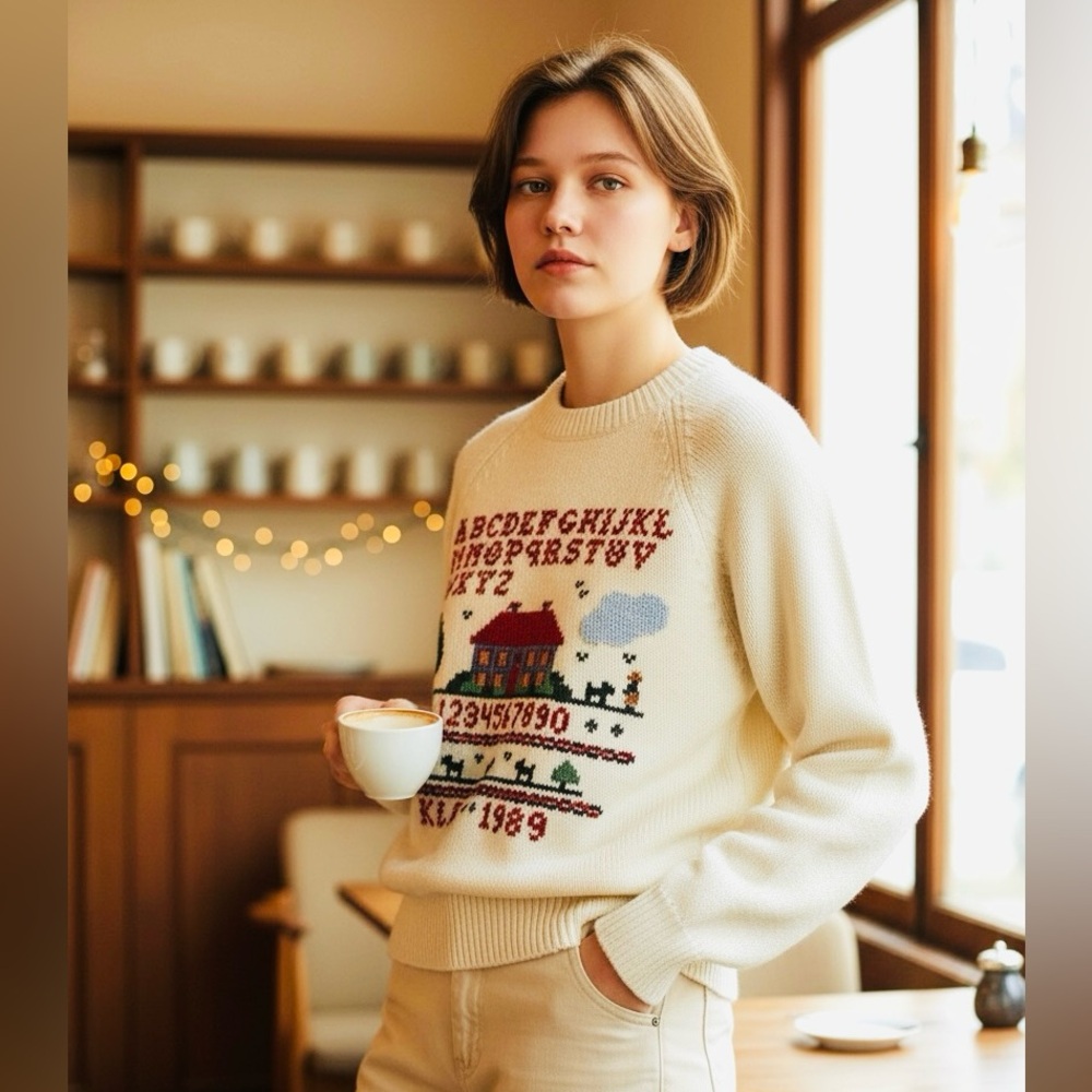 Vintage Colter Bay International Street wear Alphabet School house Sweater